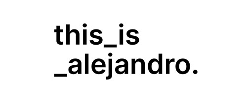 This is Alejandro Logo
